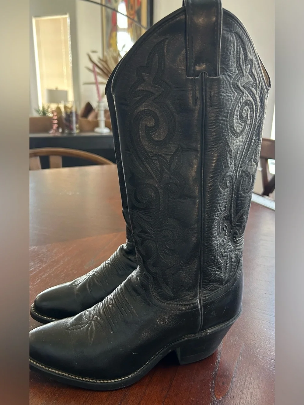 Vintage Justin Boots Made in USA Western Cowboy Boots Youth 4.5C